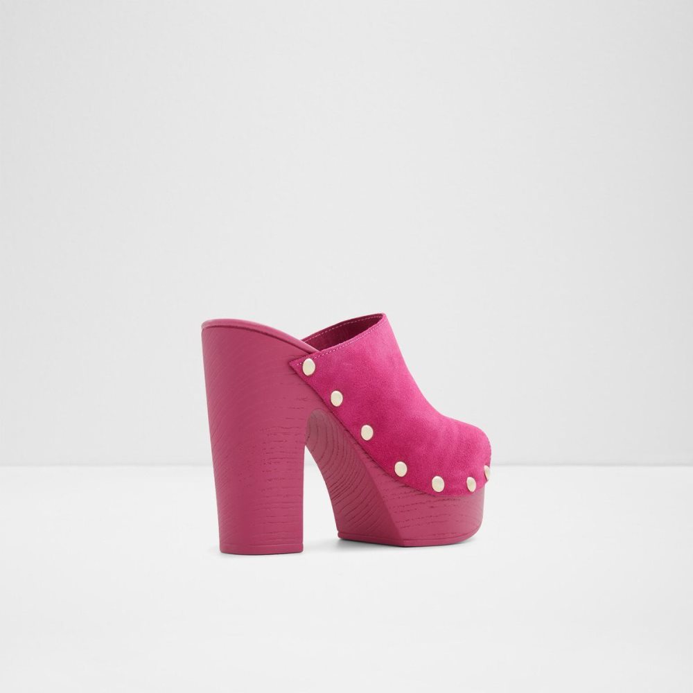 Női Aldo Drenania Heeled Mule - Plateforme Platform Cipő Rózsaszín | 376-FNCTHW