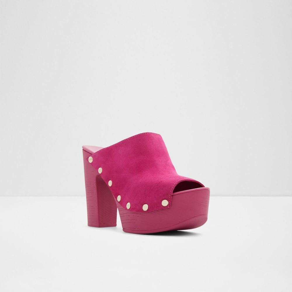 Női Aldo Drenania Heeled Mule - Plateforme Platform Cipő Rózsaszín | 376-FNCTHW