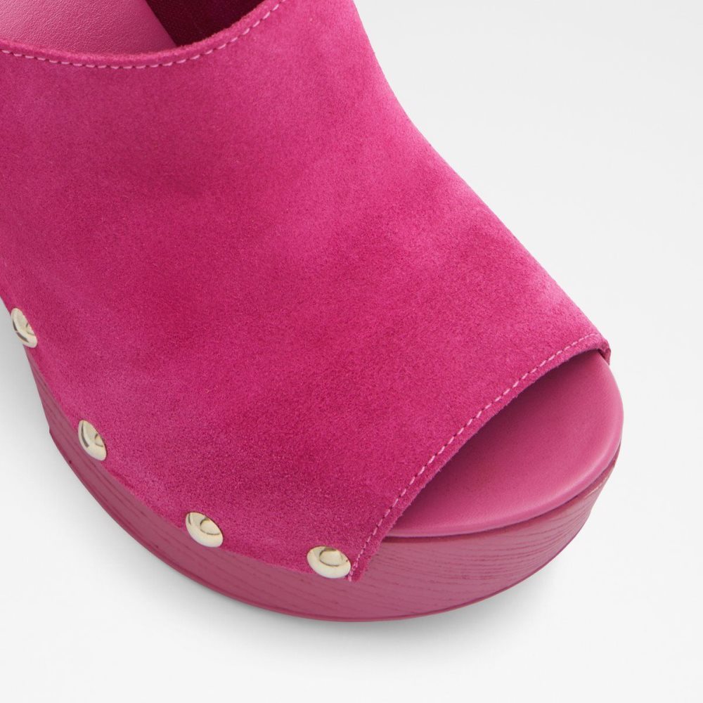 Női Aldo Drenania Heeled Mule - Plateforme Platform Cipő Rózsaszín | 376-FNCTHW