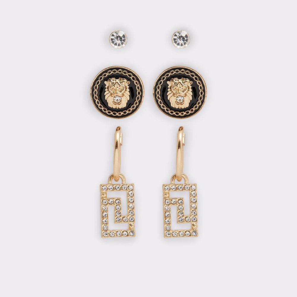 Női Aldo Drievia Earrings Ékszerek Fekete Arany | 028-DMPXJY