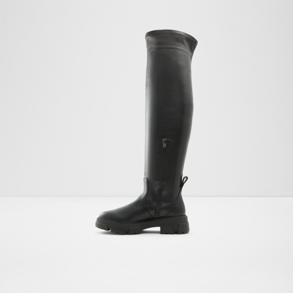 Női Aldo Dweradia Over-the-knee boot - Lug sole Csizma Fekete | 860-FATSLX