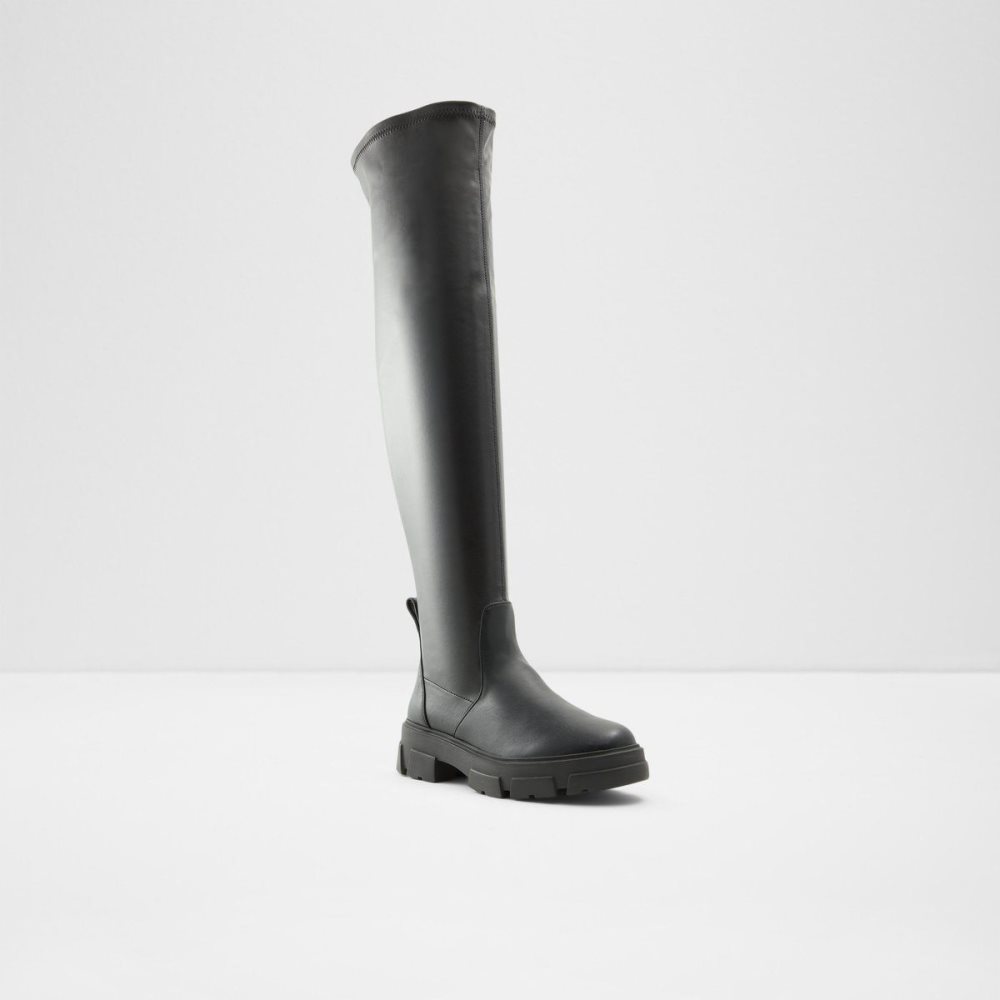 Női Aldo Dweradia Over-the-knee boot - Lug sole Csizma Fekete | 860-FATSLX