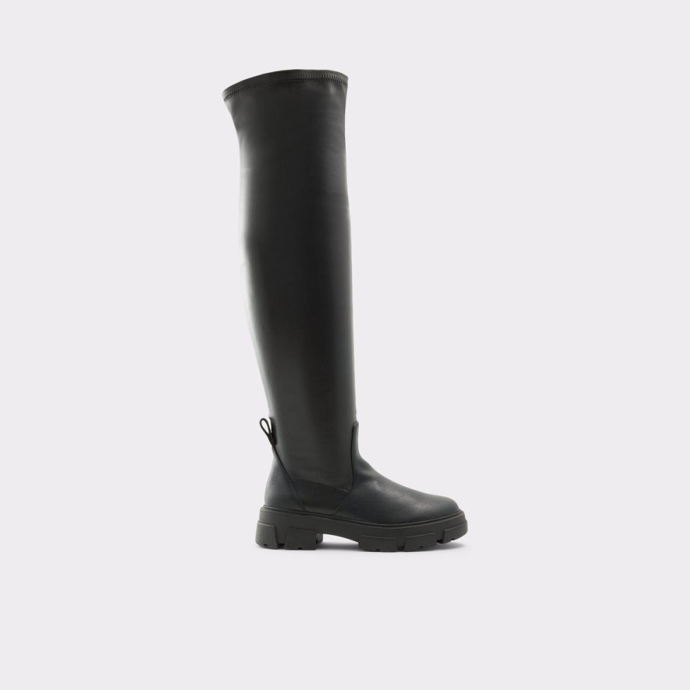 Női Aldo Dweradia Over-the-knee boot - Lug sole Csizma Fekete | 860-FATSLX