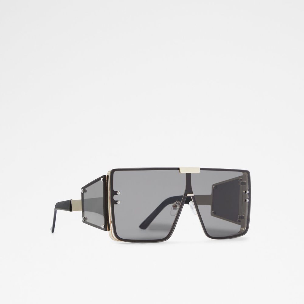 Női Aldo Ebabrissi Square sunglasses Napszemüveg Fekete Arany | 467-HPQIGC