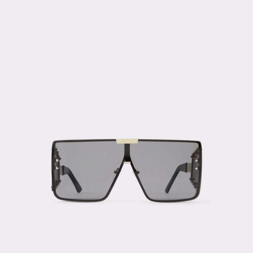 Női Aldo Ebabrissi Square sunglasses Napszemüveg Fekete Arany | 467-HPQIGC