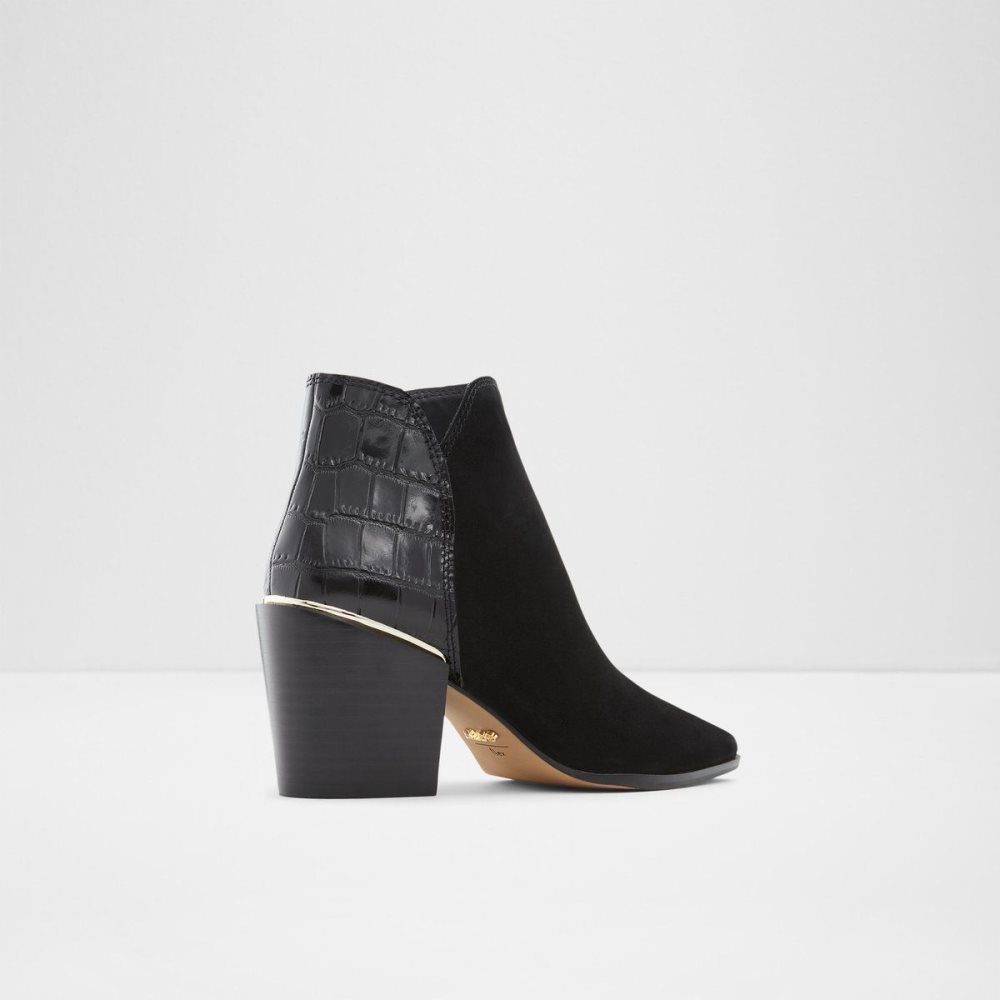 Női Aldo Equina Ankle boot - Block heel Bokacsizma Fekete | 975-OCUPEX