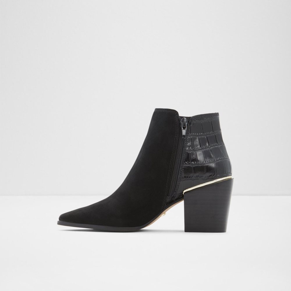 Női Aldo Equina Ankle boot - Block heel Bokacsizma Fekete | 975-OCUPEX
