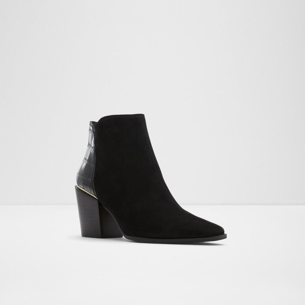 Női Aldo Equina Ankle boot - Block heel Bokacsizma Fekete | 975-OCUPEX