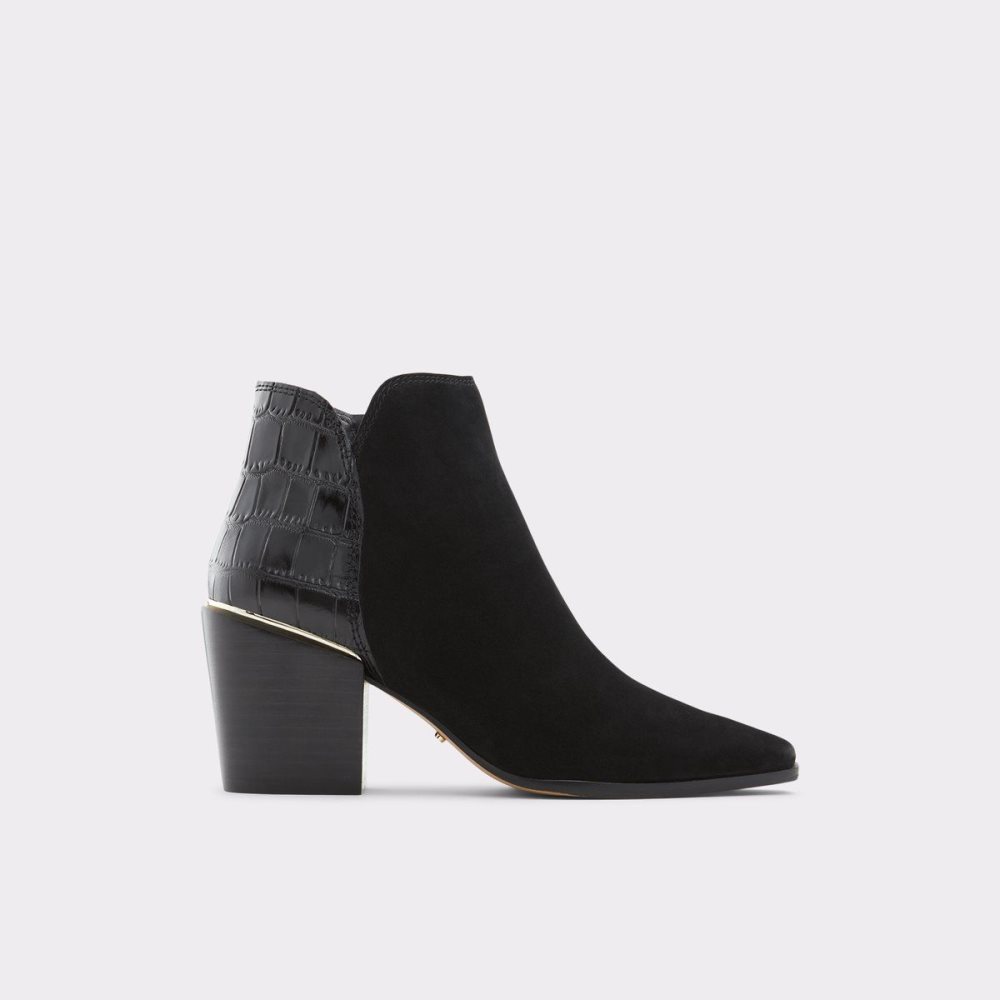 Női Aldo Equina Ankle boot - Block heel Bokacsizma Fekete | 975-OCUPEX