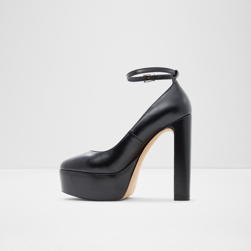 Női Aldo Fonda Ankle strap heeled shoe - Plateforme Platform Cipő Fekete | 864-IXOGSD