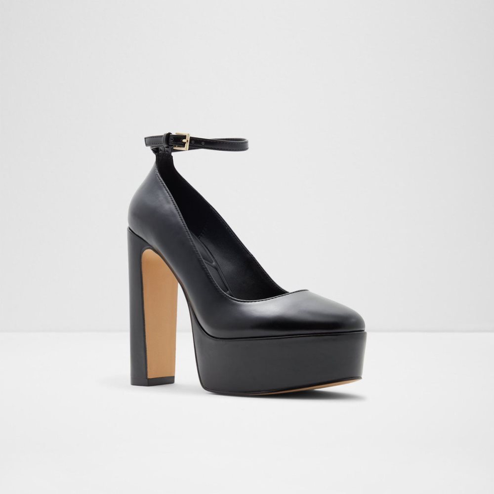 Női Aldo Fonda Ankle strap heeled shoe - Plateforme Platform Cipő Fekete | 864-IXOGSD