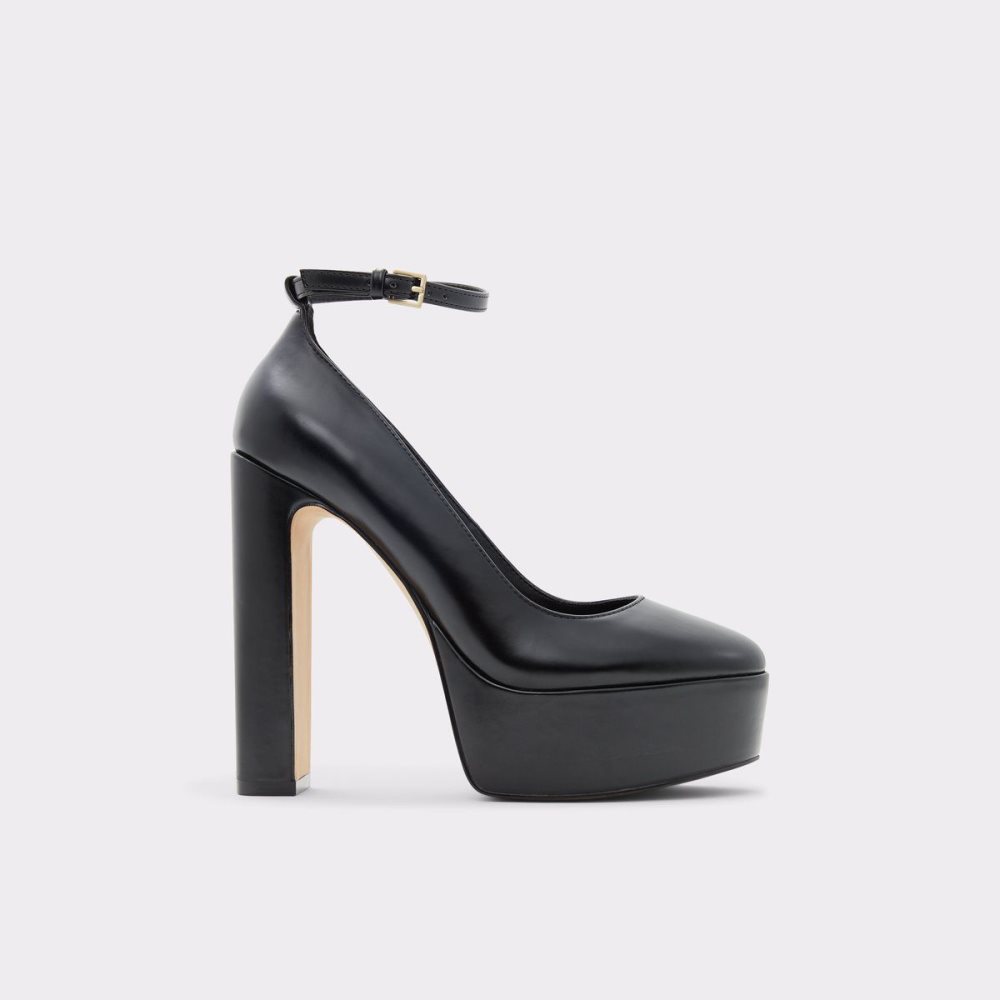 Női Aldo Fonda Ankle strap heeled shoe - Plateforme Platform Cipő Fekete | 864-IXOGSD