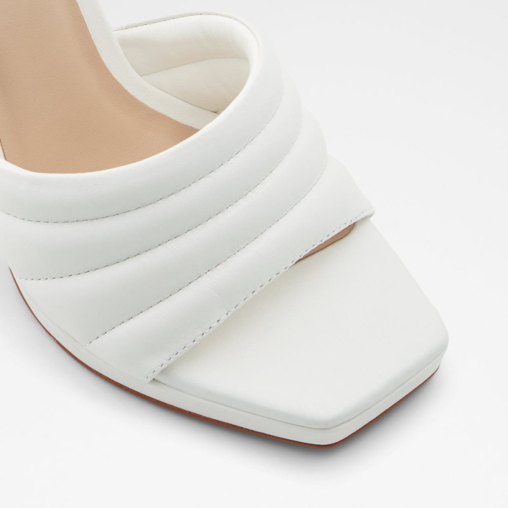 Női Aldo Gennia Heeled mule - Stiletto platform Platform Cipő Fehér | 593-KHYDXJ