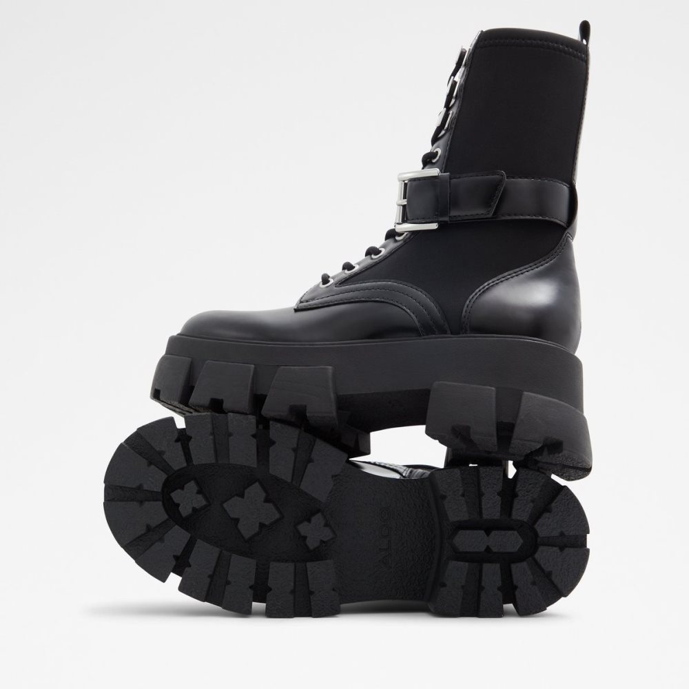 Női Aldo Grandleap Combat boots - Lug sole Harci bakancs Fekete | 495-CGODIQ