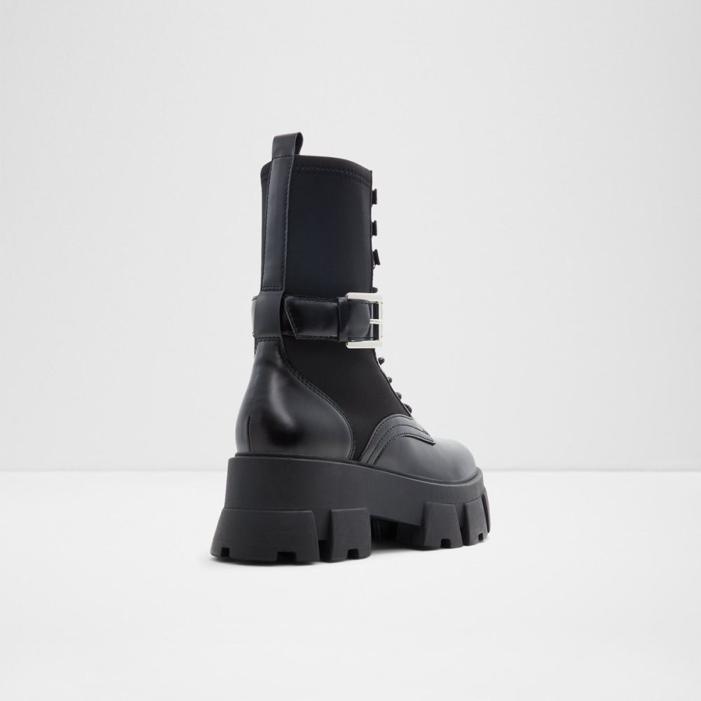 Női Aldo Grandleap Combat boots - Lug sole Harci bakancs Fekete | 495-CGODIQ