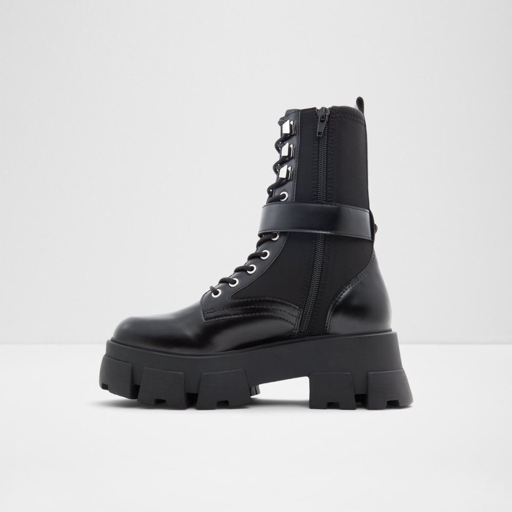 Női Aldo Grandleap Combat boots - Lug sole Harci bakancs Fekete | 495-CGODIQ