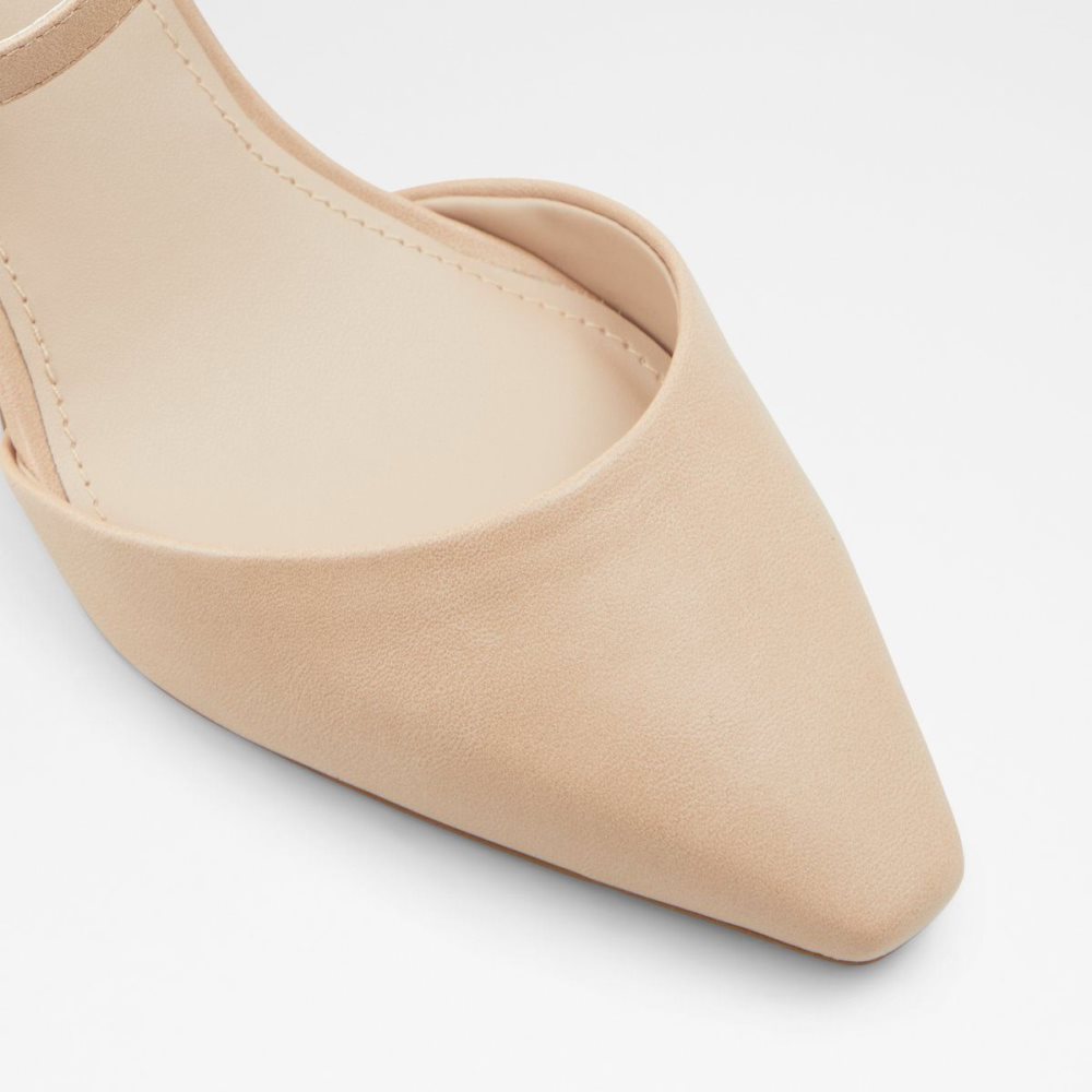 Női Aldo Grarwen High heel shoe - Block heel Blokk Sarkú Cipő Világos Bézs | 514-INALUV