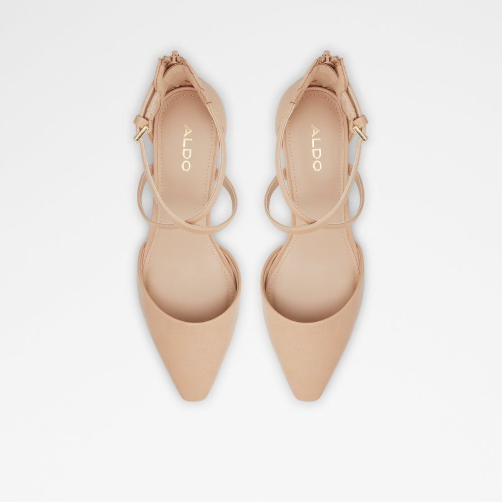 Női Aldo Grarwen High heel shoe - Block heel Blokk Sarkú Cipő Világos Bézs | 514-INALUV