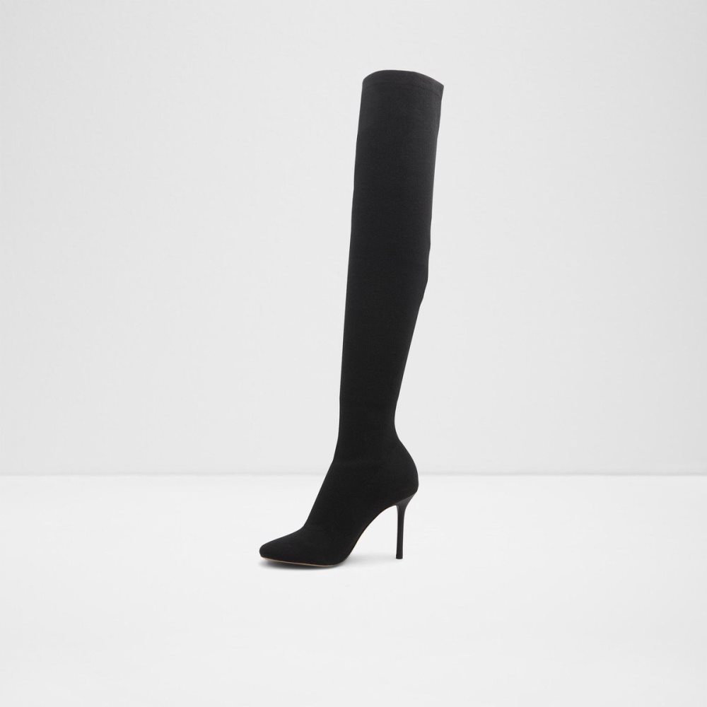 Női Aldo Halobrennon Over-the-knee boot - Stiletto heel Csizma Fekete | 194-RYLAHC