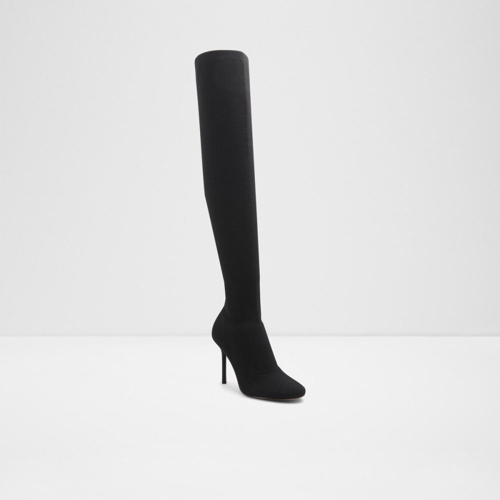 Női Aldo Halobrennon Over-the-knee boot - Stiletto heel Csizma Fekete | 194-RYLAHC