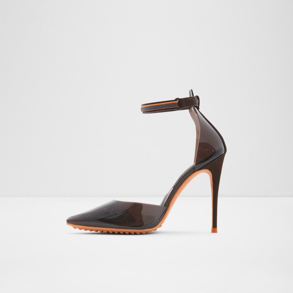 Női Aldo Invisi High heel shoe Magassarkú Sötétbarna | 720-MOTVPU