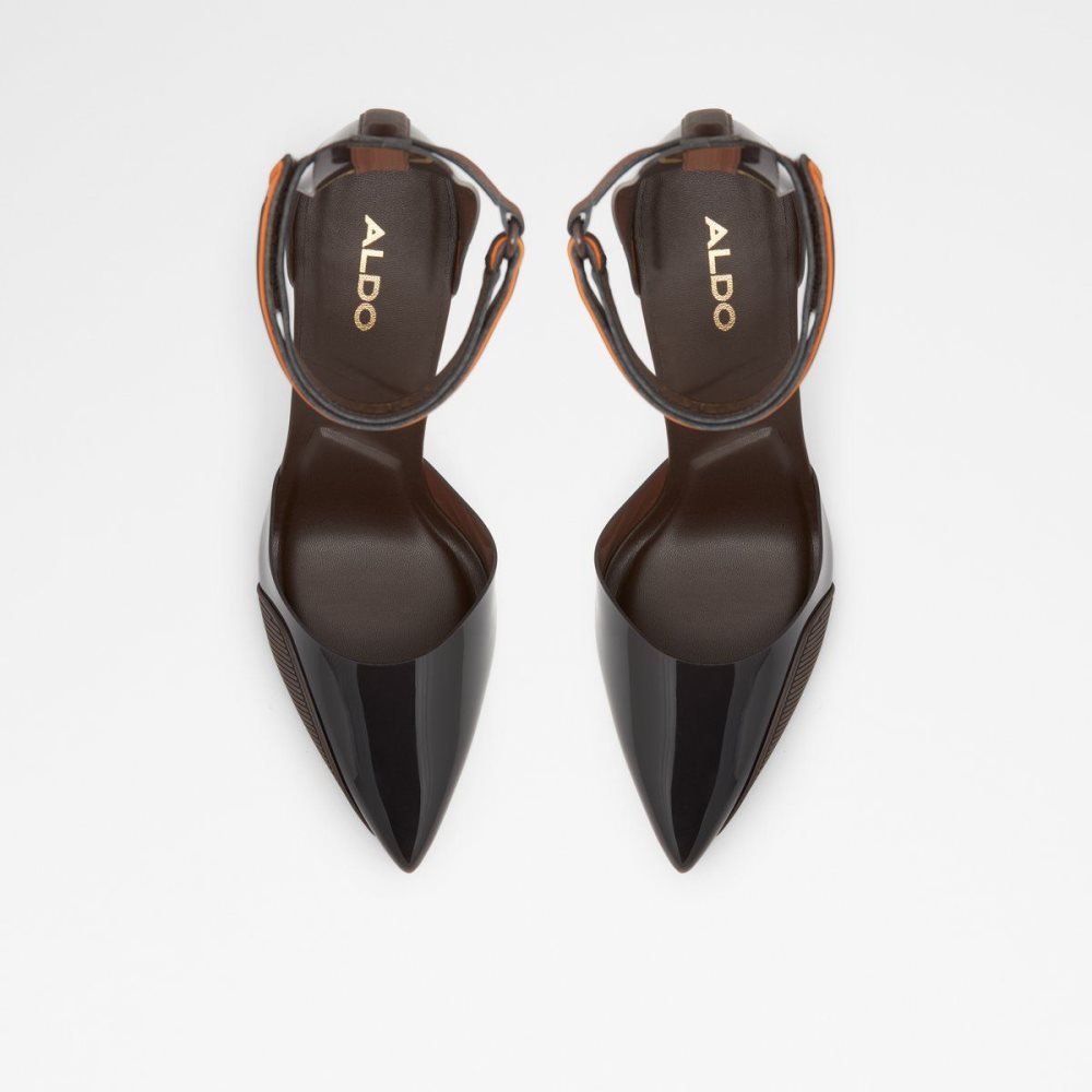 Női Aldo Invisi High heel shoe Magassarkú Sötétbarna | 720-MOTVPU