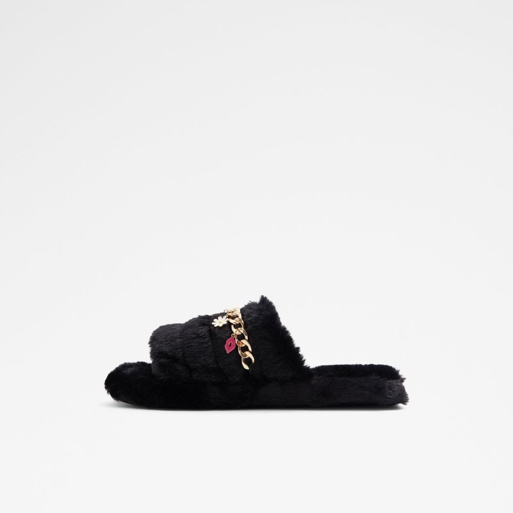 Női Aldo Jennanalia Slippers Papucs Fekete Arany | 725-RZNSKT