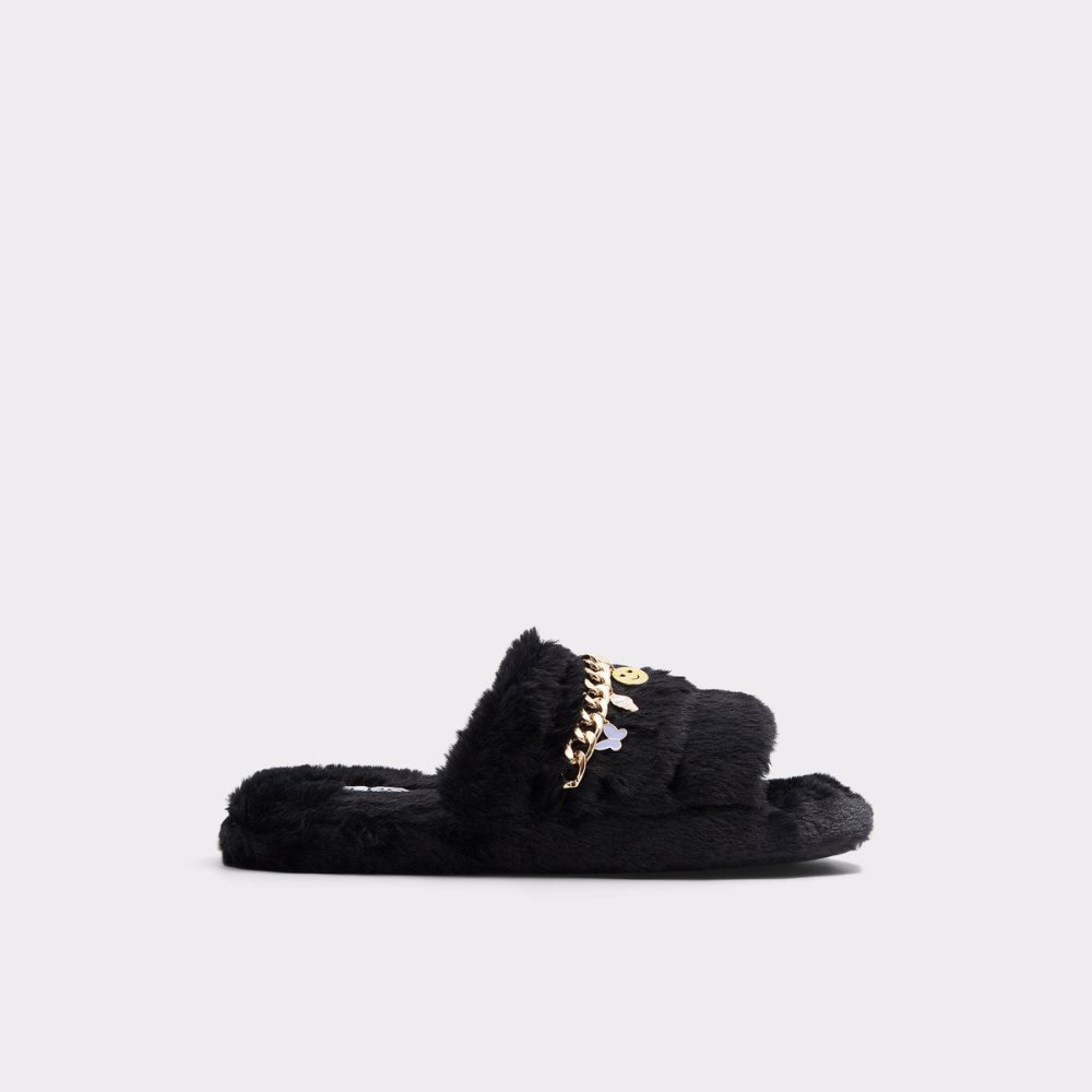 Női Aldo Jennanalia Slippers Papucs Fekete Arany | 725-RZNSKT