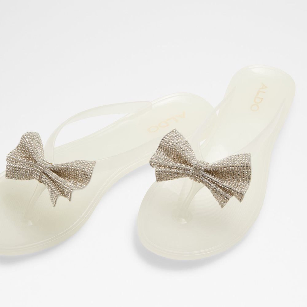 Női Aldo Kahala Flat sandal Szandál Fehér | 231-ODXEFJ