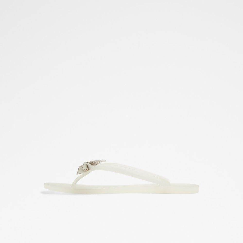 Női Aldo Kahala Flat sandal Szandál Fehér | 231-ODXEFJ
