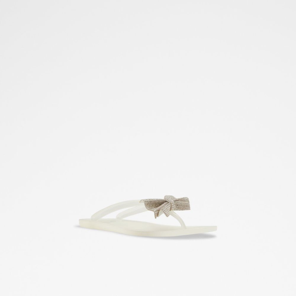 Női Aldo Kahala Flat sandal Szandál Fehér | 231-ODXEFJ