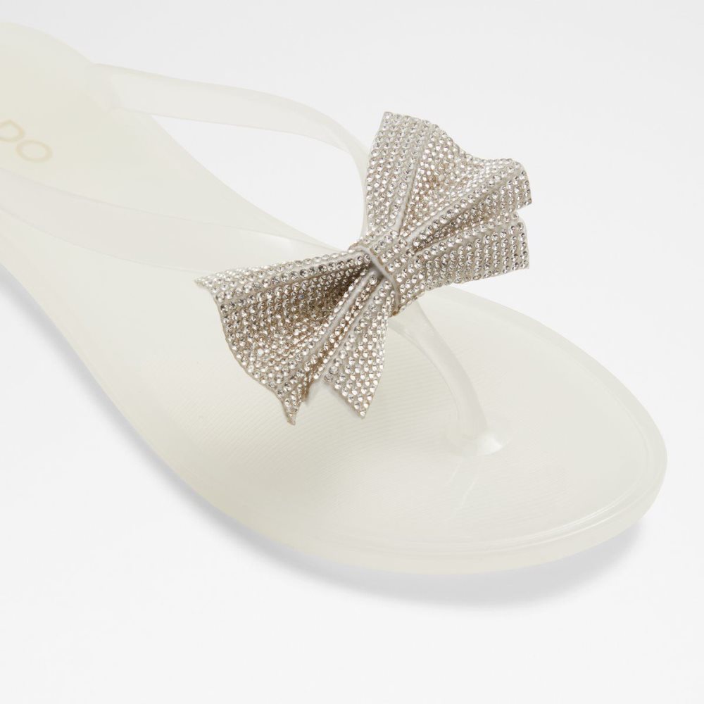 Női Aldo Kahala Flat sandal Szandál Fehér | 231-ODXEFJ