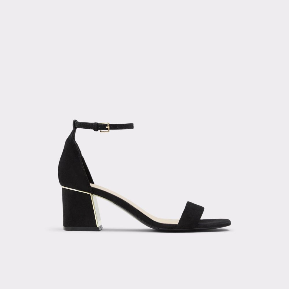 Női Aldo Kedeaviel High heel sandal Blokk Sarkú Cipő Fekete | 509-FLKEIX