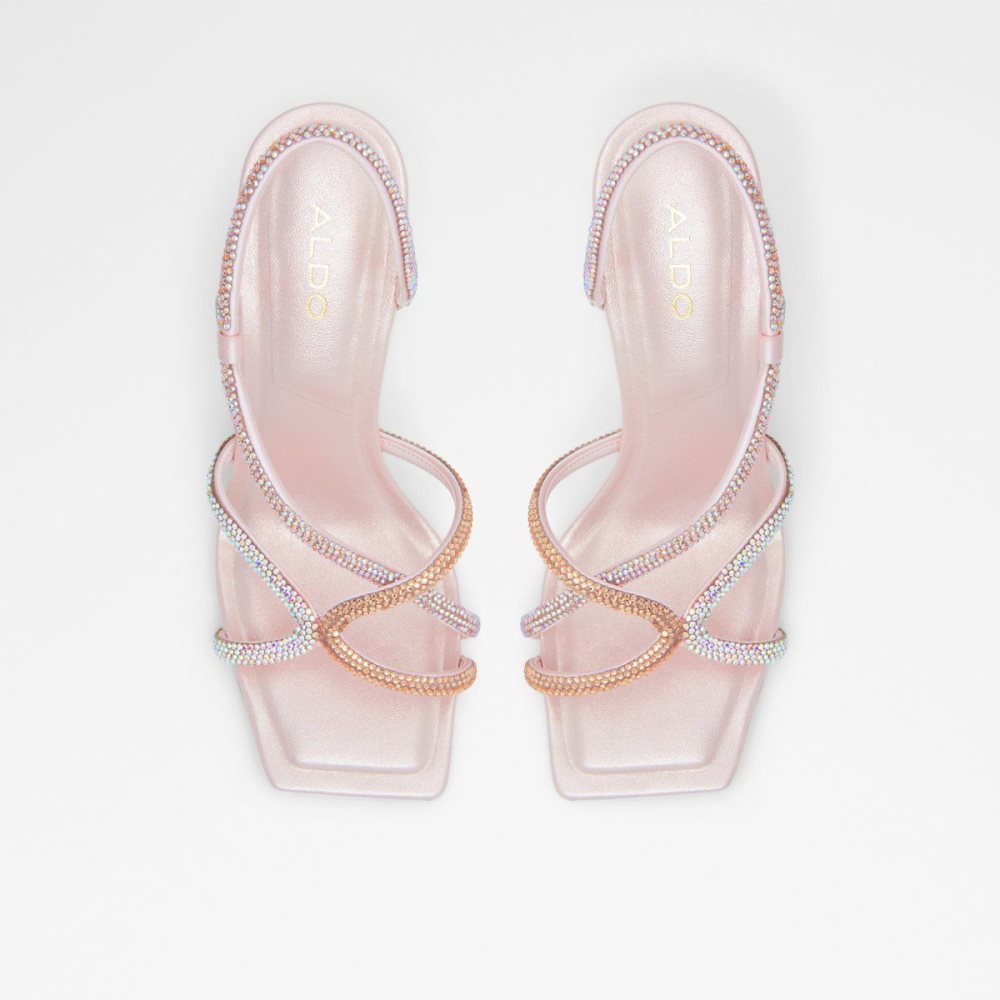Női Aldo Krolewna Strappy high heel sandal - Stiletto heel Szandál Világos Rózsaszín | 849-WUFROI
