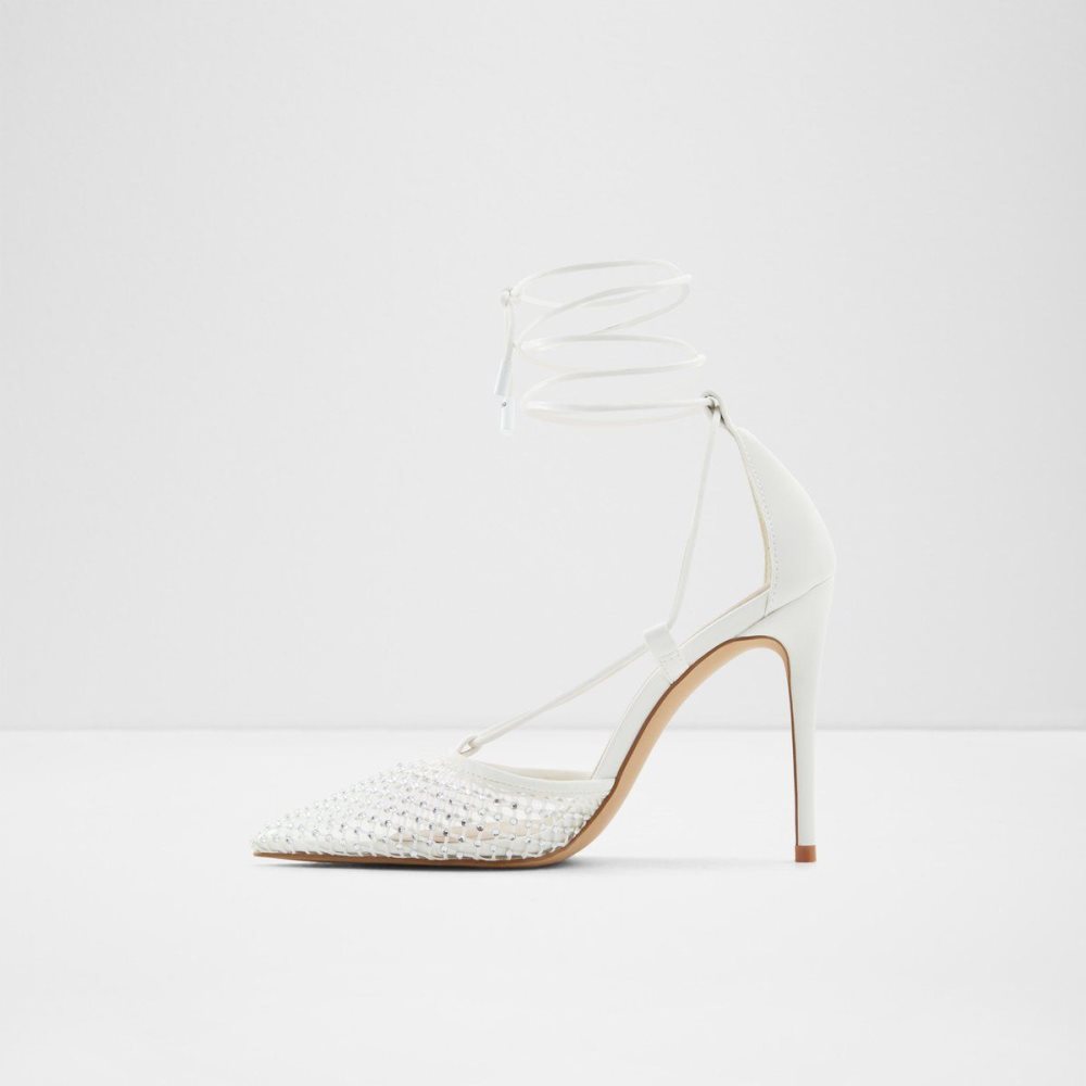Női Aldo Ladanten Strappy heeled shoe Magassarkú Fehér | 476-MIPKGQ