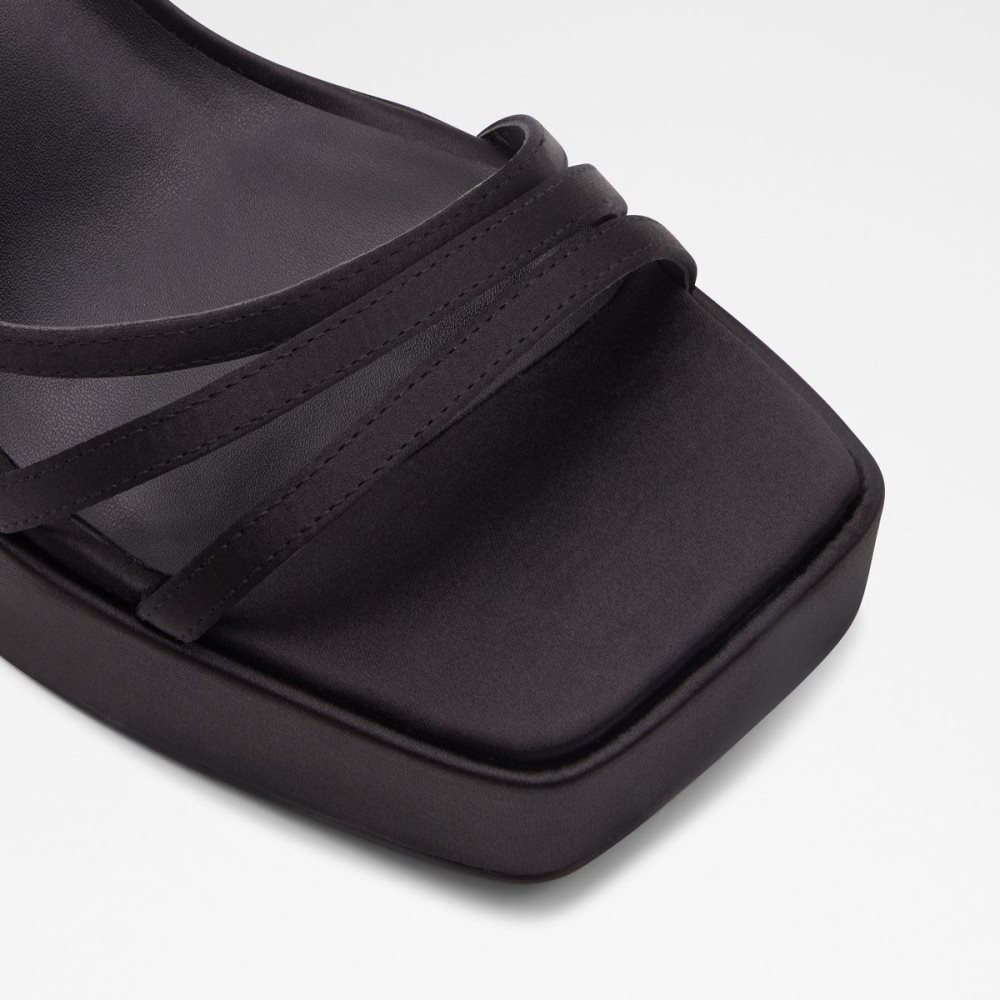 Női Aldo Landabriver Strappy heeled sandal - Plateforme Platform Cipő Fekete | 983-QVYTMF