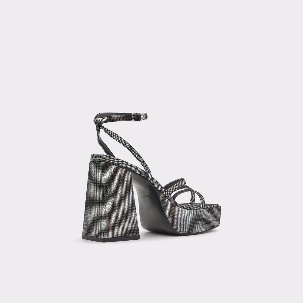 Női Aldo Landabriver Strappy heeled sandal - Flatform Platform Cipő Titán | 395-LMBJHF