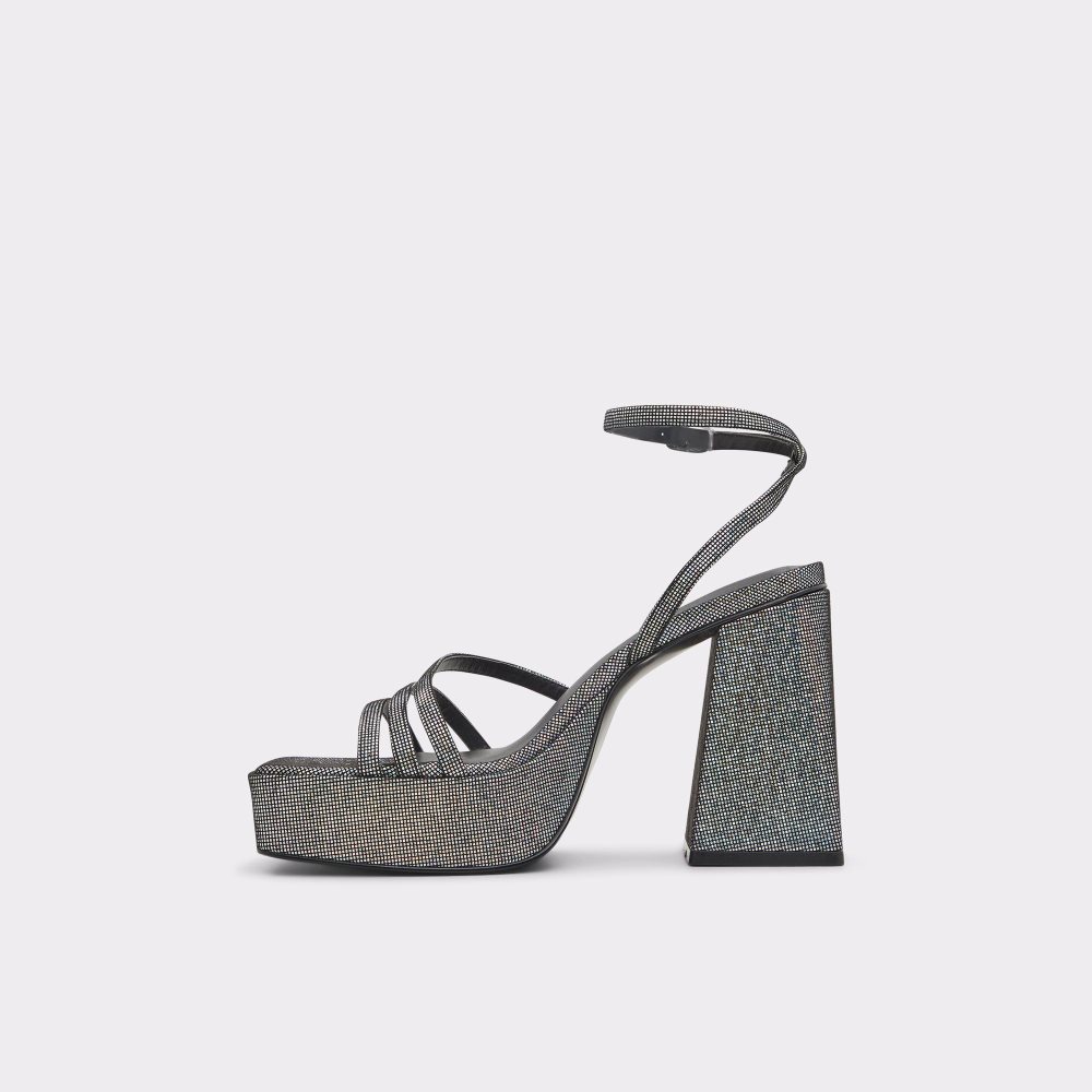Női Aldo Landabriver Strappy heeled sandal - Flatform Platform Cipő Titán | 395-LMBJHF