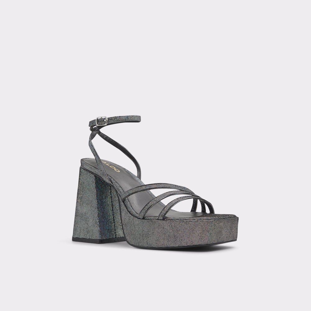 Női Aldo Landabriver Strappy heeled sandal - Flatform Platform Cipő Titán | 395-LMBJHF