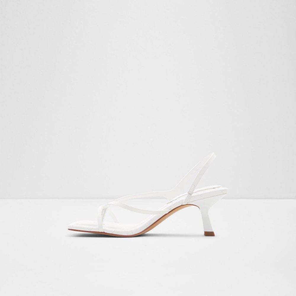 Női Aldo Loni Strappy high heel sandal - Block heel Magassarkú Fehér | 621-RIBYXJ