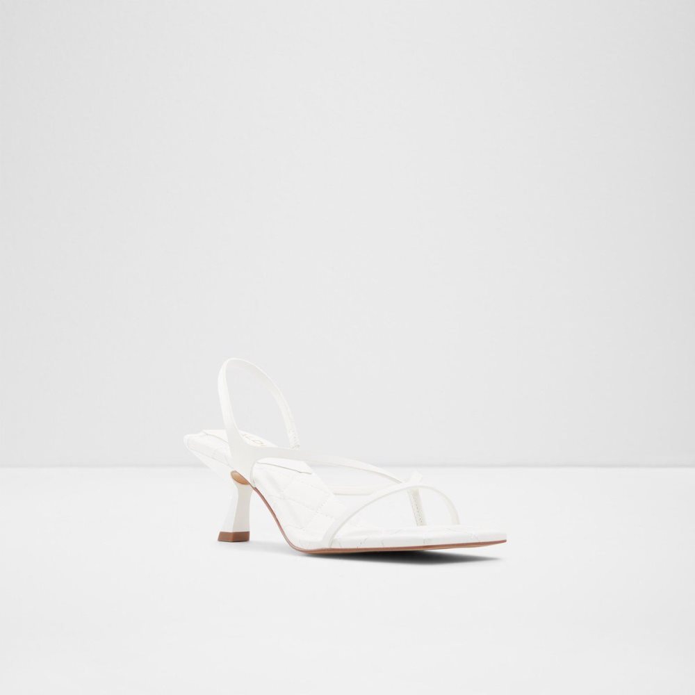 Női Aldo Loni Strappy high heel sandal - Block heel Magassarkú Fehér | 621-RIBYXJ
