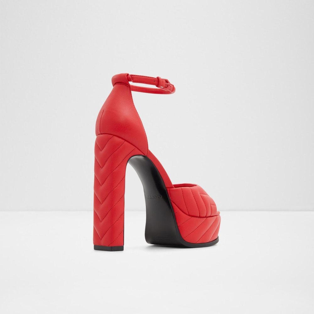 Női Aldo Milena Ankle strap heeled sandal - Plateforme Platform Cipő Piros | 653-WNCDJQ
