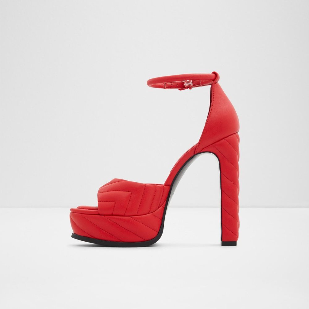 Női Aldo Milena Ankle strap heeled sandal - Plateforme Platform Cipő Piros | 653-WNCDJQ