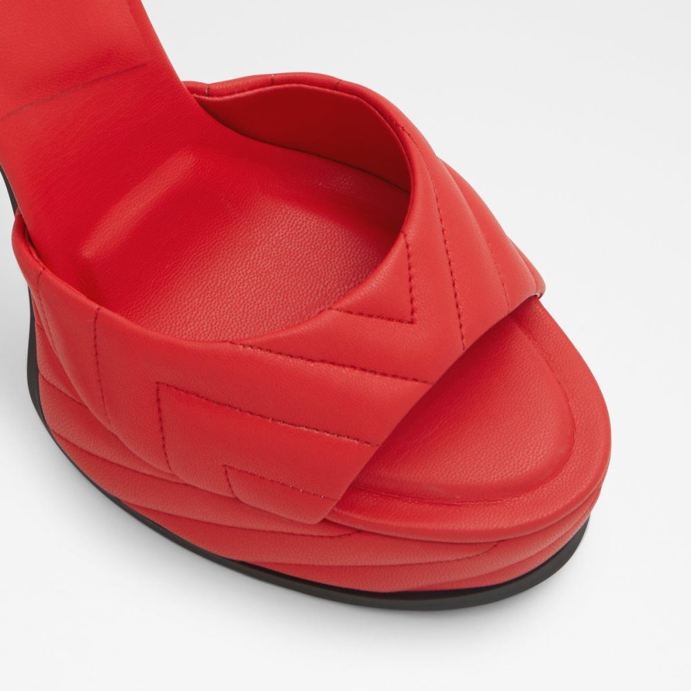 Női Aldo Milena Ankle strap heeled sandal - Plateforme Platform Cipő Piros | 653-WNCDJQ