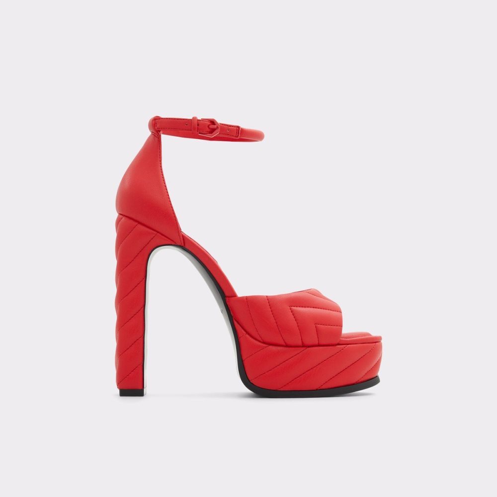 Női Aldo Milena Ankle strap heeled sandal - Plateforme Platform Cipő Piros | 653-WNCDJQ