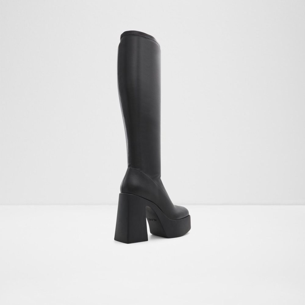 Női Aldo Moulin Knee-high boot Csizma Fekete | 792-HZYKEX