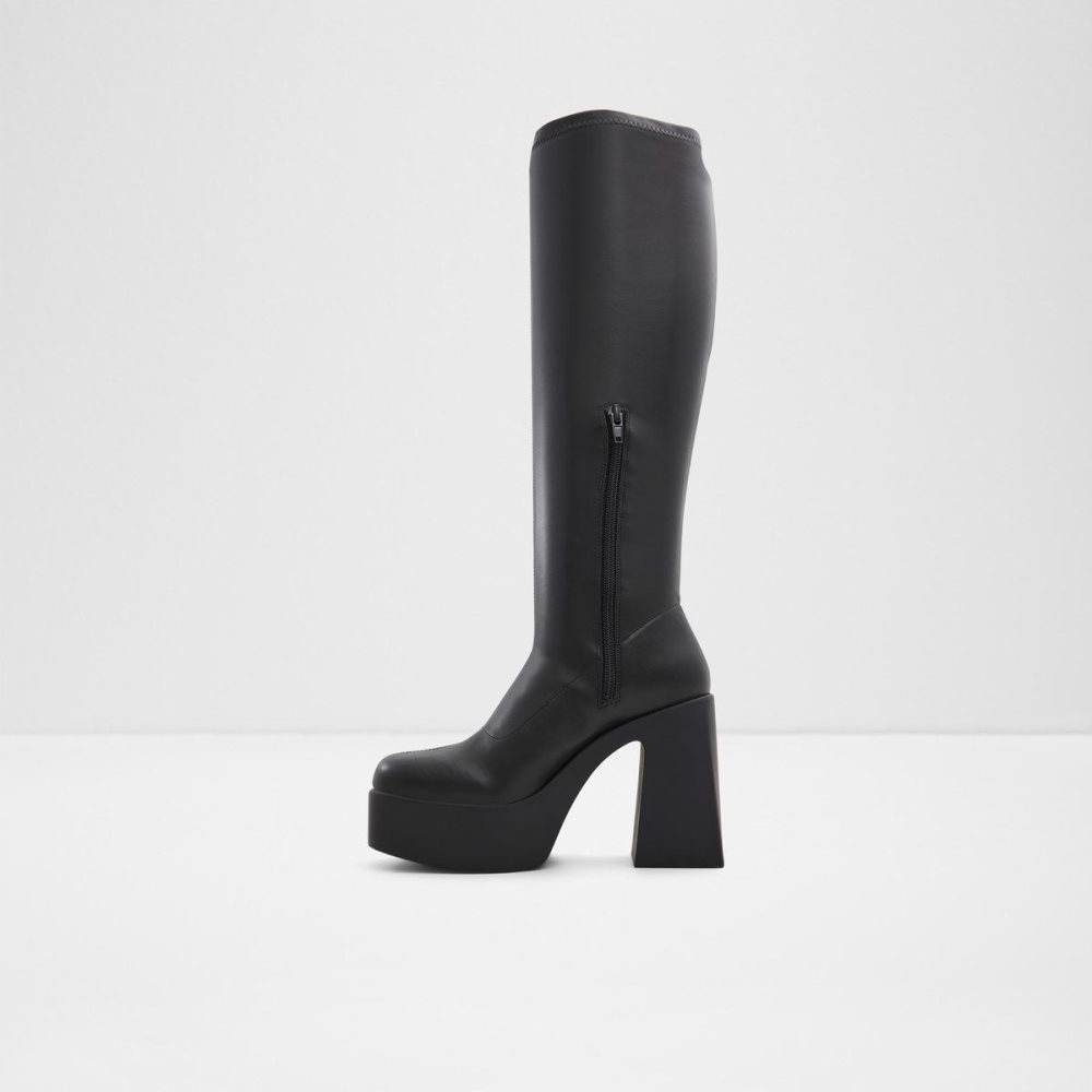Női Aldo Moulin Knee-high boot Csizma Fekete | 792-HZYKEX