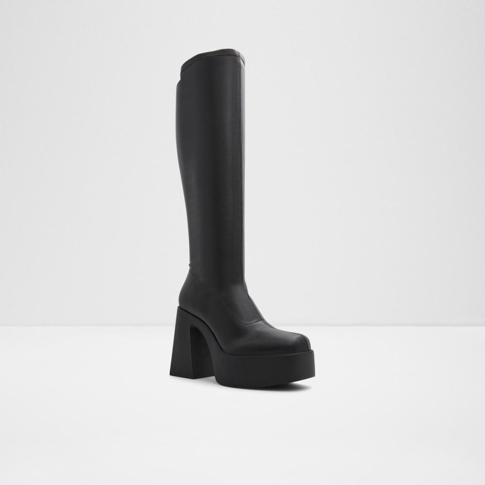 Női Aldo Moulin Knee-high boot Csizma Fekete | 792-HZYKEX