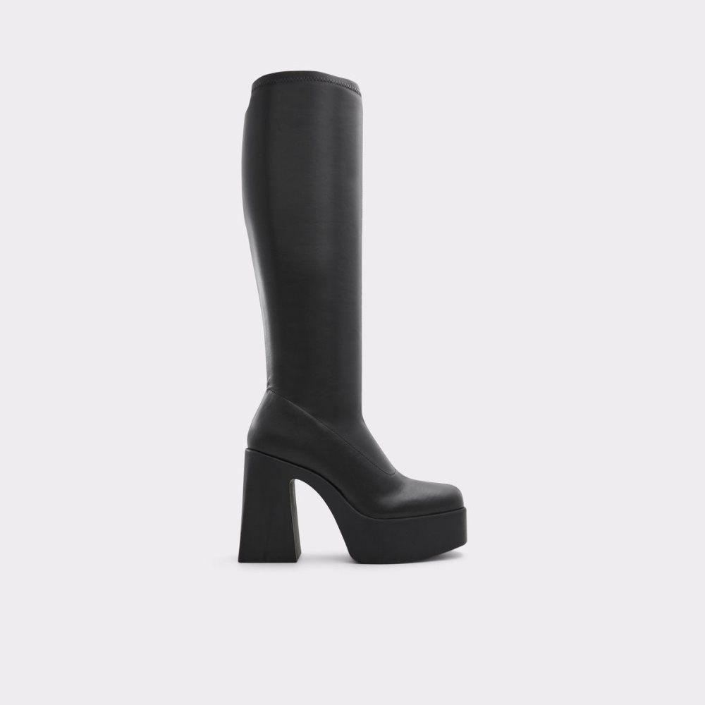 Női Aldo Moulin Knee-high boot Csizma Fekete | 792-HZYKEX