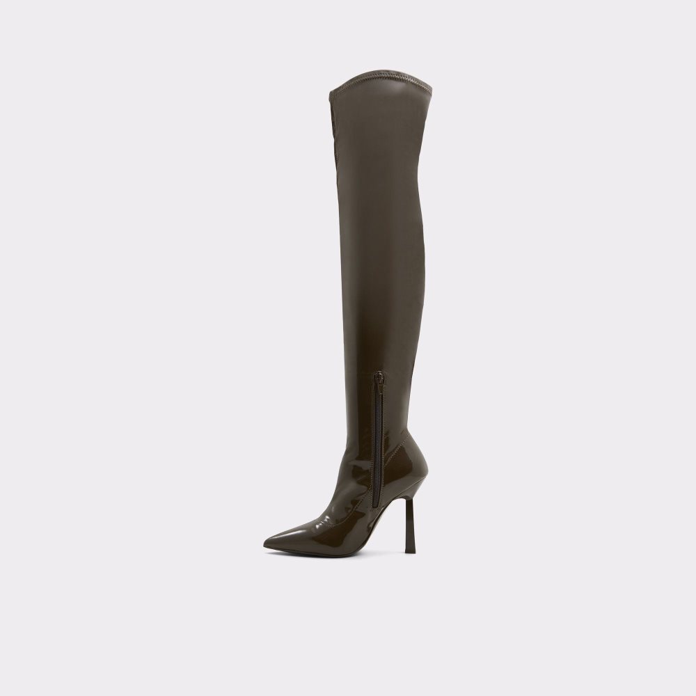 Női Aldo Nella Over-the-knee boot Csizma Khaki | 095-CYXIJT